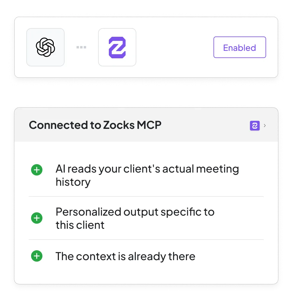 Zocks MCP | Connect Client Intelligence to Claude, ChatGPT & More